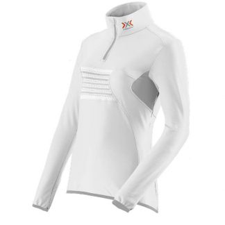 Bluza damska z krótkim zamkiem X-Bionic RACOON FULL ZIP UP UPD White Grey W106 2019  tylko w Narty Sklep Online